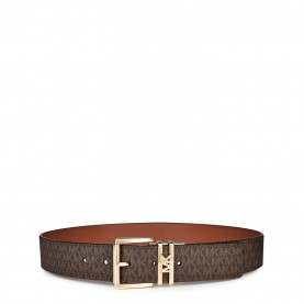 аксесоари,на,разпродажба,michael,michael,kors,women's,signature,logo,monogram,leather,belt,brown,logo,rev