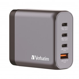Verbatim 140W 4-Port GaN Wall Charger - Black verbatim,140w,4,port,gan,wall,charger,black