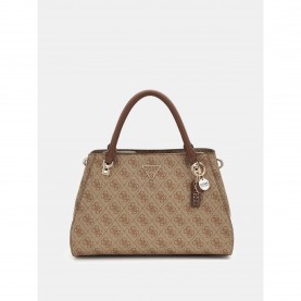 Дамска чанта Guess Womens Noelle Satchel Bag - Latte Logo дамска,чанта,всички,чанти,аксесоари,на,разпродажба,guess,women,s,noelle,satchel,bag,latte,logo