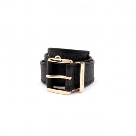 michael,michael,kors,women's,leather,belt,black,gold