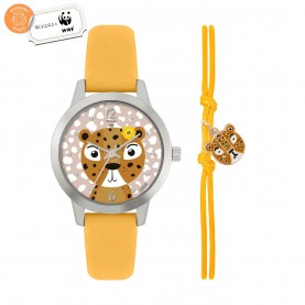 часовници,аксесоари,на,разпродажба,tikkers,leopard,wtch,ch99,yellow