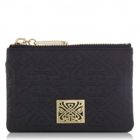 портмоне,всички,чанти,biba,biba,leather,embossed,coin,purse,black