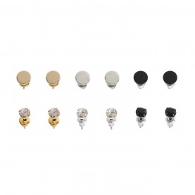 бижутерия,мъжки,летни,аксесоари,fabric,3,pair,metal,stud,earrings,crystal