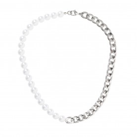 бижутерия,fabric,faux,pearl,chain,necklace,mens,pearl,metal