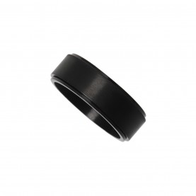 fabric,stainless,steel,spinner,ring,black