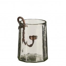Mica Cynthia hurricane light with candleholder glass - Grey аксесоари,на,разпродажба,mica,cynthia,hurricane,light,with,candleholder,glass,grey