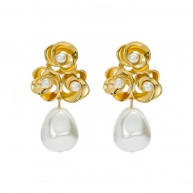 аксесоари,на,разпродажба,ted,baker,pearl,flower,drop,earrings,goldtone,pearl
