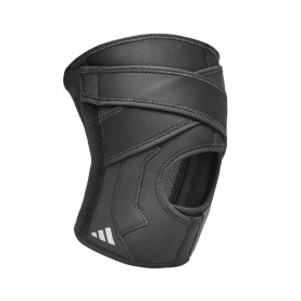 adidas Ergonomic Breathable Strapped Knee Support - Black всички,фитнес,аксесоари,наколенки,и,налакътници,adidas,ergonomic,breathable,strapped,knee,support,black
