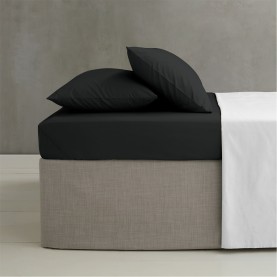 спално,бельо,и,комплекти,catherine,lansfield,iron,percale,combed,extra,deep,fitted,sheet,black