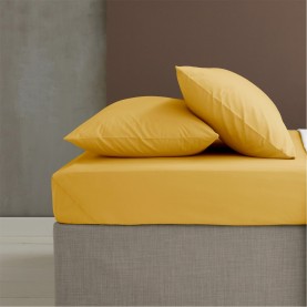 спално,бельо,и,комплекти,catherine,lansfield,iron,percale,combed,extra,deep,fitted,sheet,ochre