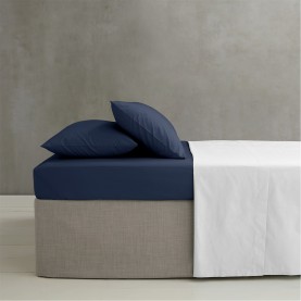 спално,бельо,и,комплекти,catherine,lansfield,iron,percale,combed,extra,deep,fitted,sheet,navy,blue