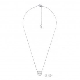 аксесоари,на,разпродажба,michael,kors,14k,gold,plated,pave,logo,charm,necklace,and,stud,earring,set,silver,040