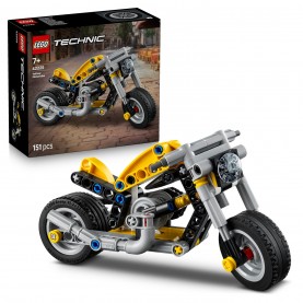 lego,technic,yellow,motorbike,toy,model,kit,42225,yellow,mcycle