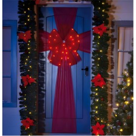 the,spirit,of,christmas,led,door,bow,54,red,one,size,red