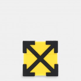 Off White Mens Airpods Wireless Headphone Case - Yellow Black off,white,men,s,airpods,wireless,headphone,case,yellow,black