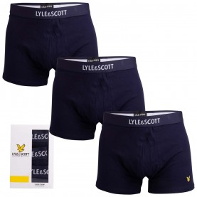 Боксерки Lyle and Scott Devon 3 Pack Boxer Shorts - Navy боксерки,мъжко,лятно,бельо,аксесоари,на,разпродажба,lyle,and,scott,devon,3,pack,boxer,shorts,navy
