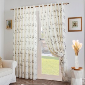 alan,symonds,leaf,embroidered,tulle,voile,curtains,ring,top,silver
