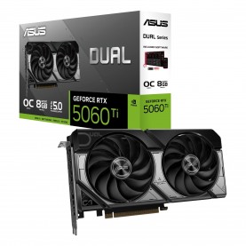 ASUS NVIDIA GeForce RTX 5060 Ti Dual OC Graphics Card for Gaming - 8GB - Black asus,nvidia,geforce,rtx,5060,ti,dual,oc,graphics,card,for,gaming,8gb,black