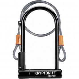 велосипедни,светлини,и,катинари,kryptonite,keeper,u,lock,with,4,foot,kryptoflex,cable,black