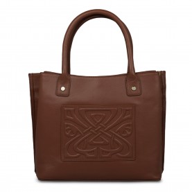 Biba Leather Padded Tote Bag - BROWN biba,leather,padded,tote,bag,brown
