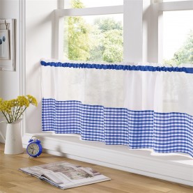 alan,symonds,gingham,cafe,slot,top,curtain,panel,blue