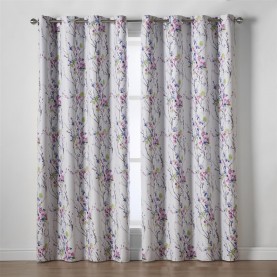 Alan Symonds Sakura 95pct. Blackout Ring Top Curtains - Multi alan,symonds,sakura,95pct.,blackout,ring,top,curtains,multi