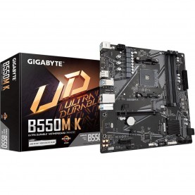 Gigabyte Technology GIGABYTE B550M K AMD AM4 Micro-ATX Motherboard - Black gigabyte,technology,gigabyte,b550m,k,amd,am4,micro,atx,motherboard,black