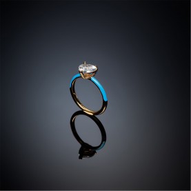 Chiara Ferragni Love Ring Ld99 - Yg/Blue аксесоари,на,разпродажба,chiara,ferragni,love,ring,ld99,yg,blue