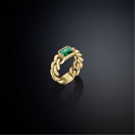 Chiara Ferragni Bossy Ring Ld99 - Yg/Green chiara,ferragni,bossy,ring,ld99,yg,green