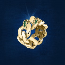 Chiara Ferragni Bossy Ring Ld99 - Yg/Green chiara,ferragni,bossy,ring,ld99,yg,green