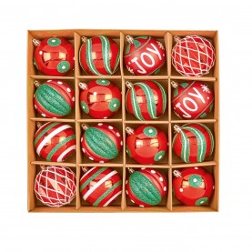 коледни,опаковки,и,декорации,аксесоари,на,разпродажба,premier,decorations,16pc,baubles,54,red,green