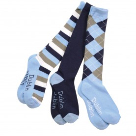 чорапи,дамски,чорапи,екипировка,за,езда,dublin,riding,socks,3,pack,navy,sky