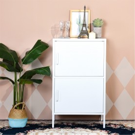 аксесоари,на,разпродажба,furniturer,storage,cabinet,with,2,doors,tall,utility,cupboard,with,shelves,102,cm,high,organizer,white