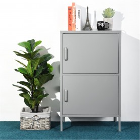 аксесоари,на,разпродажба,furniturer,storage,cabinet,with,2,doors,tall,utility,cupboard,with,shelves,102,cm,high,organizer,dark,grey
