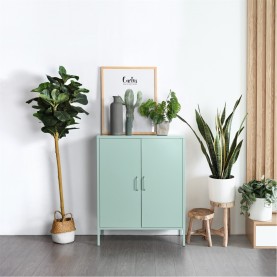 аксесоари,на,разпродажба,furniturer,cabinet,with,adjustable,shelves,metal,frame,80,x,40,x,101.5,cm,light,green