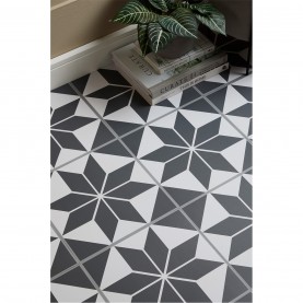 homelife,pack,of,11,floor,tiles,grey,star