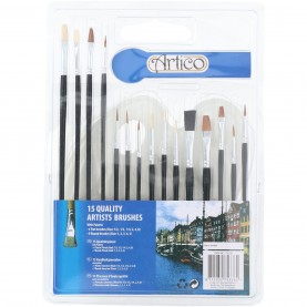 Edco Artico Brush Set With Palette - Multi подаръци,и,играчки,канцеларски,принадлежности,направи,си,сам,учебни,помагала,edco,artico,brush,set,with,palette,multi