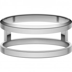 daniel,wellington,dual,stainless,steel,ring,silver