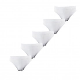 Мъжки слипове Donnay Essential Mens 5-Pack Briefs - White мъжки,слипове,мъжко,бельо,donnay,essential,mens,5,pack,briefs,white