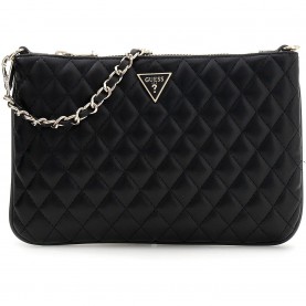 Дамско портмоне Guess Womens Quilt Pouch Quilted Wallet On Chain - Black дамско,портмоне,всички,чанти,аксесоари,на,разпродажба,guess,women,s,quilt,pouch,quilted,wallet,on,chain,black