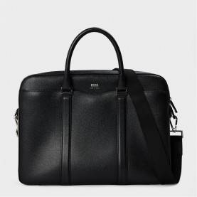 всички,чанти,boss,men's,signature,satchel,bag,black