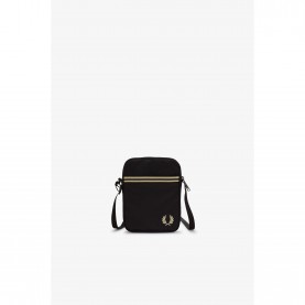 Чанта Fred Perry Mens Cross Body Bag - Blk/Gld 102 чанта,всички,чанти,аксесоари,на,разпродажба,fred,perry,men,s,cross,body,bag,blk,gld,102