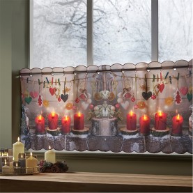 alan,symonds,candles,led,lights,voile,cafe,curtain,panel,multicoloured