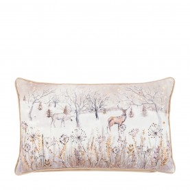 Gallery Luxe Woodland Scene Cushion Rect 300x500mm - Beige gallery,luxe,woodland,scene,cushion,rect,300x500mm,beige
