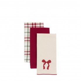Хавлиена кърпа Gallery Christmas Tea Towels (3pk) - Cream хавлиена,кърпа,аксесоари,на,разпродажба,gallery,christmas,tea,towels,(3pk),cream