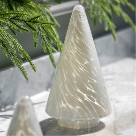 Gallery Confetti Glass Tree Decoration 150x150x250mm - White аксесоари,на,разпродажба,gallery,confetti,glass,tree,decoration,150x150x250mm,white