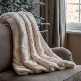Gallery Luxe Christmas Tree Sherpa Throw 1300x1700mm - Cream коледни,опаковки,и,декорации,аксесоари,на,разпродажба,gallery,luxe,christmas,tree,sherpa,throw,1300x1700mm,cream