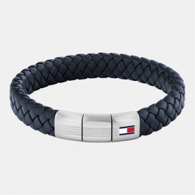 Tommy Hilfiger Men's Round Braided Leather Bracelet - Blue аксесоари,на,разпродажба,tommy,hilfiger,men's,round,braided,leather,bracelet,blue