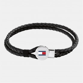 аксесоари,на,разпродажба,tommy,hilfiger,tommy,hilfiger,men&#8217;s,braided,leather,bracelet,black