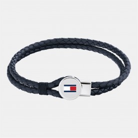 Tommy Hilfiger Men’s Braided Leather Bracelet - Blue бижутерия,аксесоари,на,разпродажба,tommy,hilfiger,men’s,braided,leather,bracelet,blue